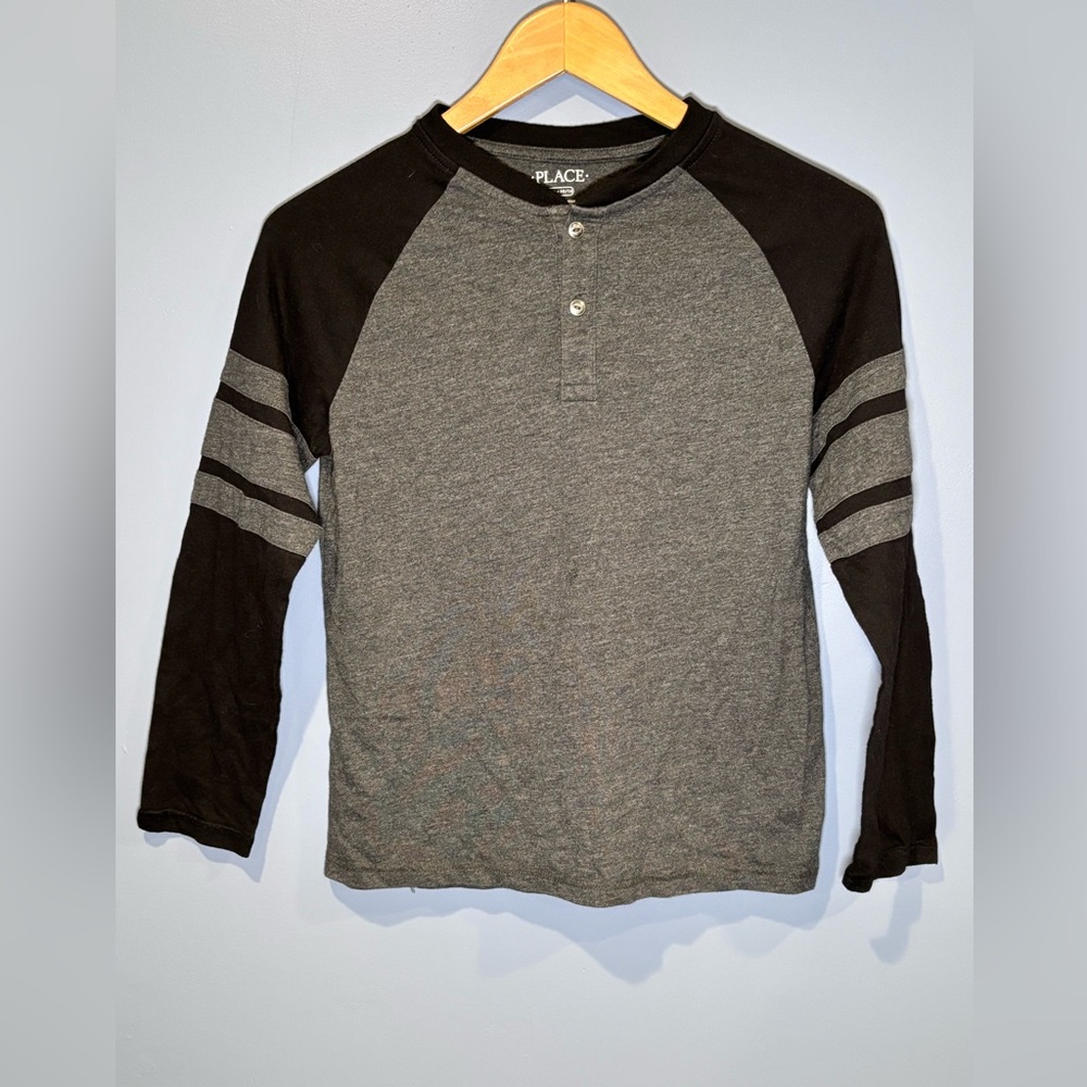 Set Of 2 Place Tops Long Sleeve For Boys Size Large / 10-12 Black / Gray